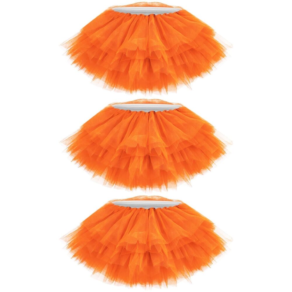 9641 3 PCS Tutu Skirt Adults Classic Elastic, 5 Layered Tulle Ballet Tutu